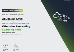 Offensive Pentesting Certificate